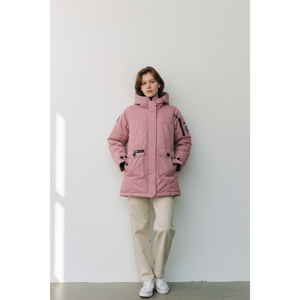 Canada Weathergear Kids Puffer Parka Jacket Pink Hooded Size M (10-12)‎ NWT